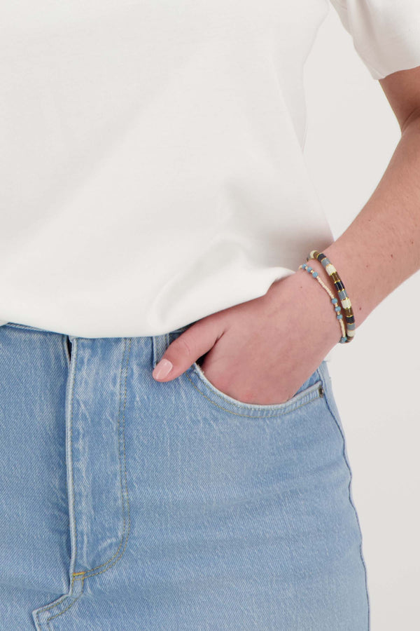 Zusss Armband Bangle Streep Multicolor