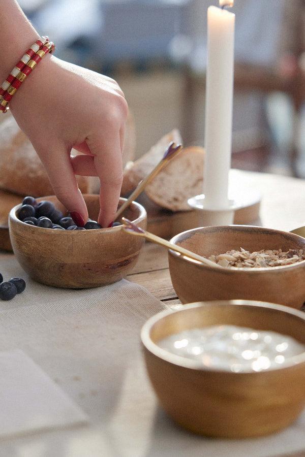Zusss Armband Bangle Streep Wit / Rood