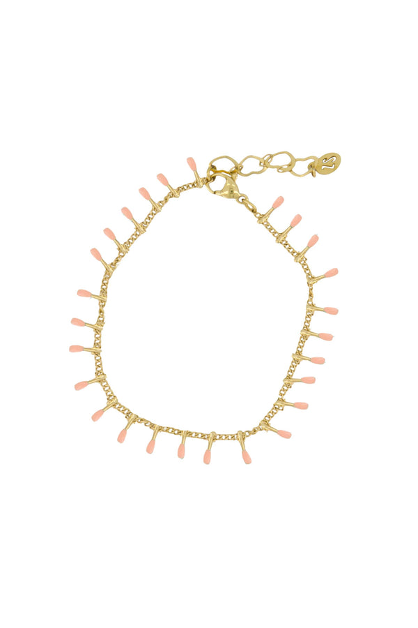 zusss armband druppels zalm / goud