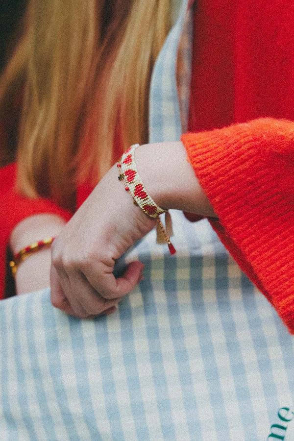 zusss armband hartjes breed wit