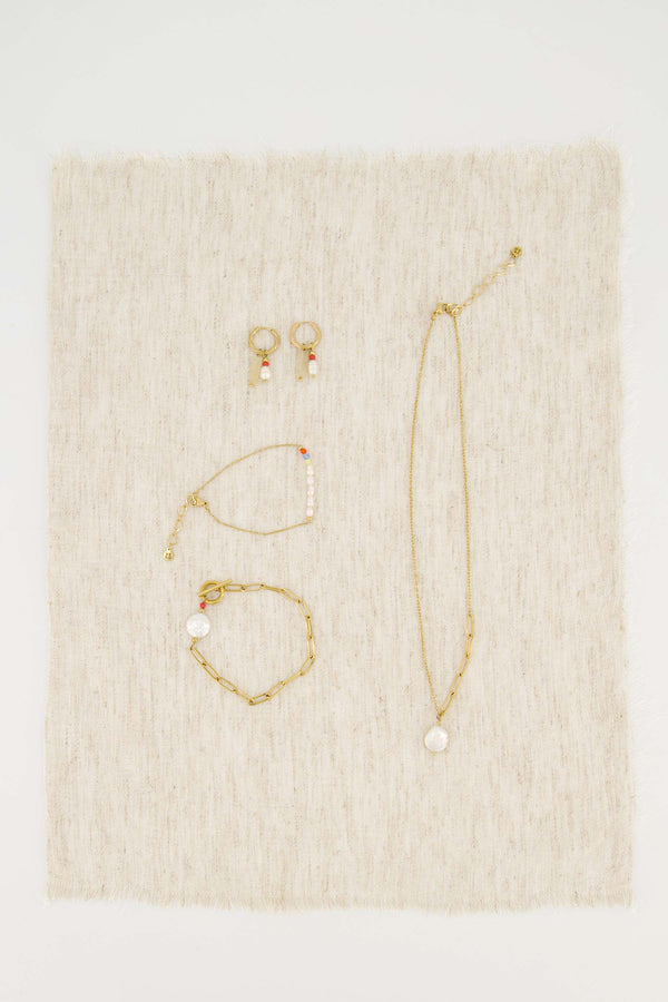 Zusss Armband Met Parels Off White