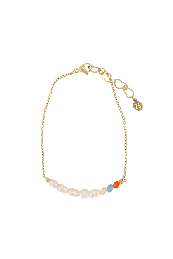 zusss armband met parels off white