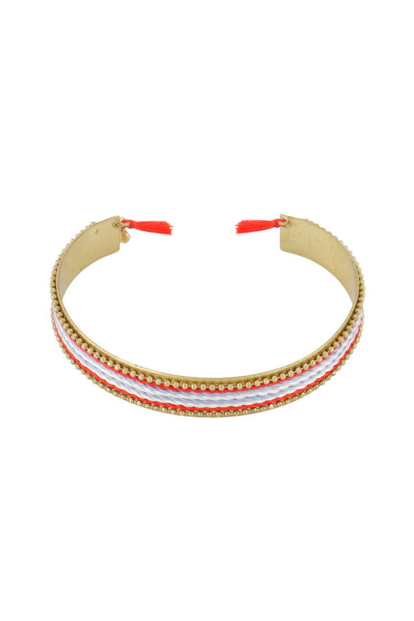 zusss armband streep kraal multicolor