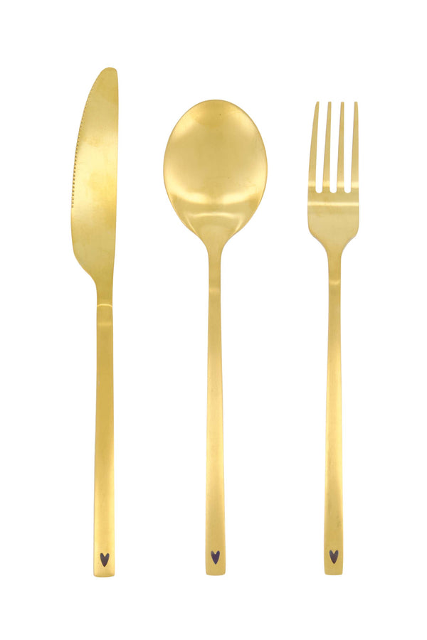 zusss bestekset 3-delig goud goud