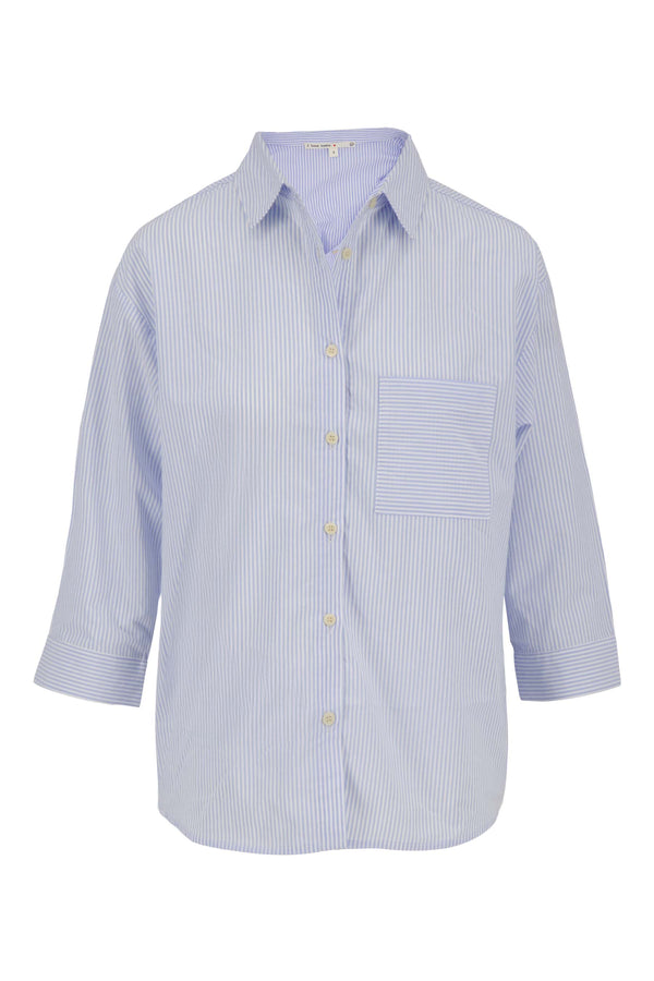 zusss blouse 3/4 mouw in streep wit / donkerblauw