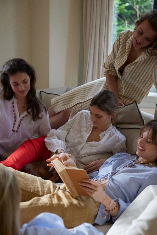 Zusss Blouse Lange Mouw Met Borduur Details Wit