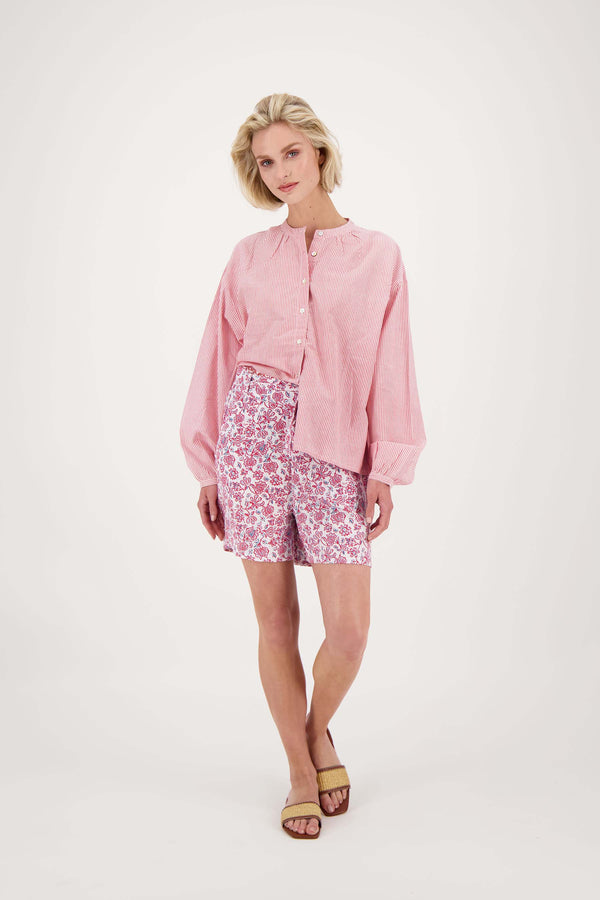 zusss blouse lange mouw met streep multicolor