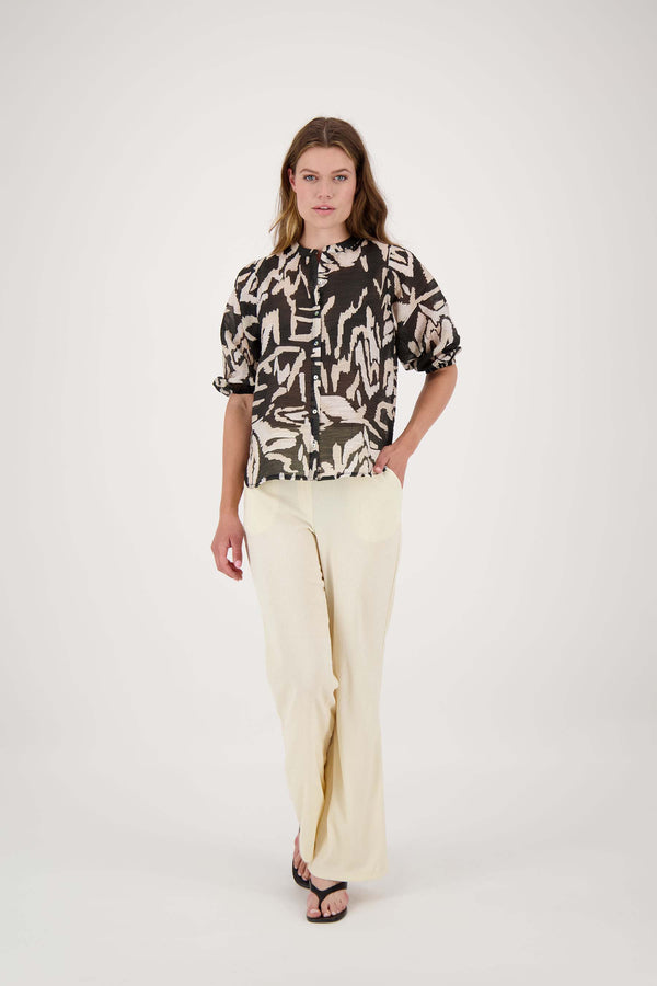 zusss blouse pofmouw met print multicolor