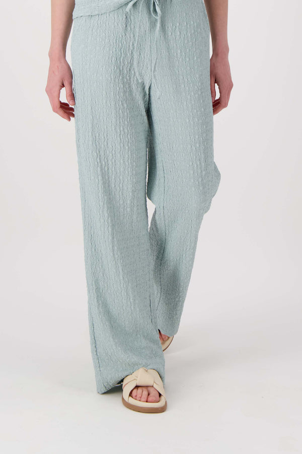 Zusss Broek Van Crinkle Stof Vergrijsd Blauw