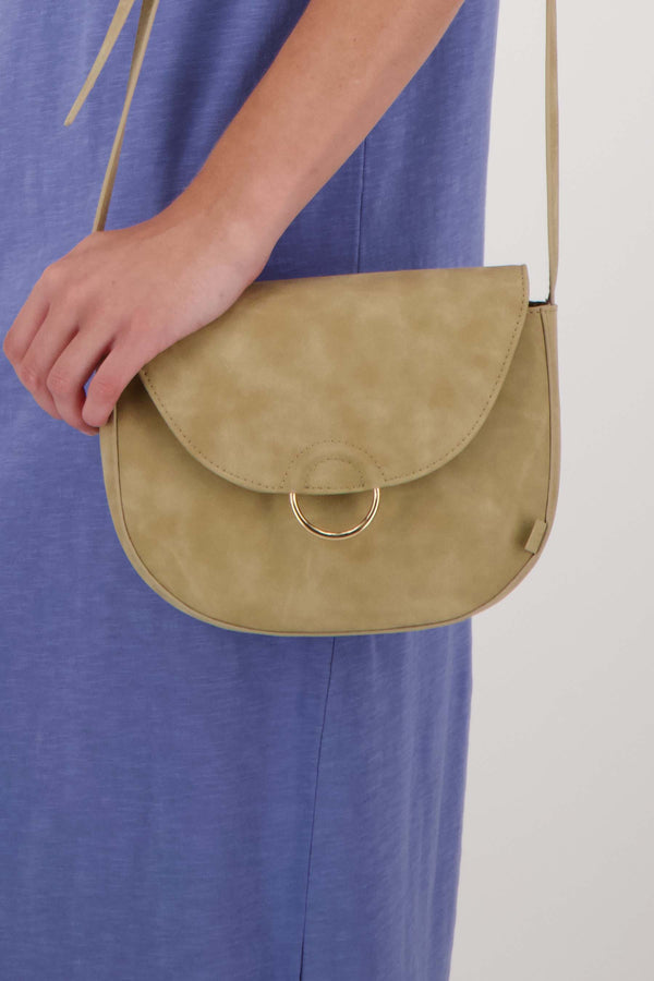 Zusss Buckle Met Ring Schoudertas Sahara