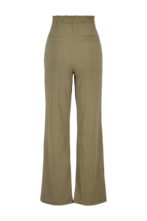 Zusss Crincle Broek Recht Model Kaki