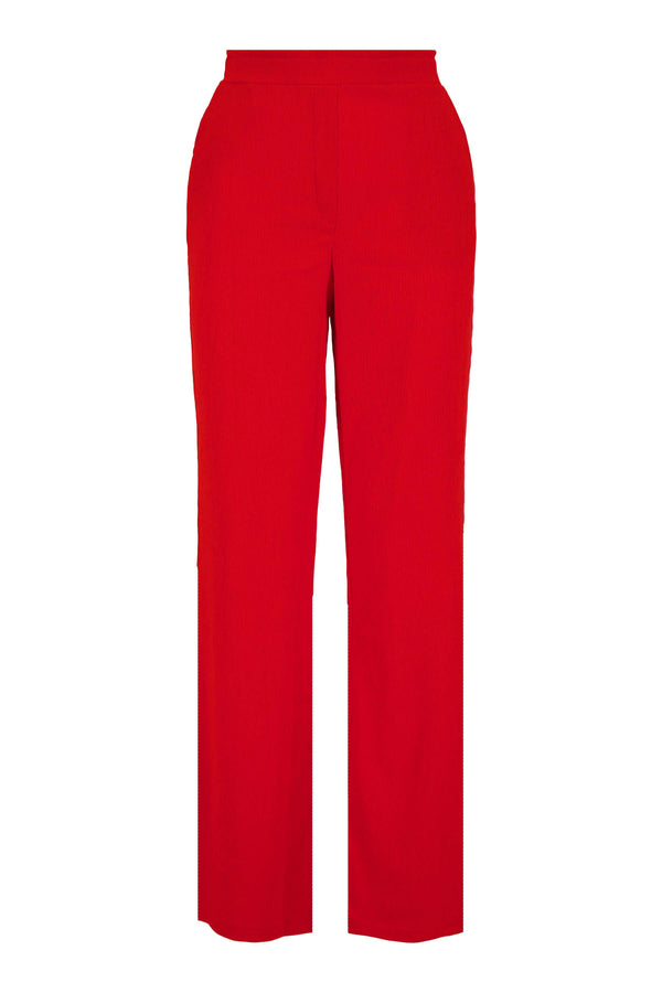 Zusss Crincle Broek Recht Model Rood