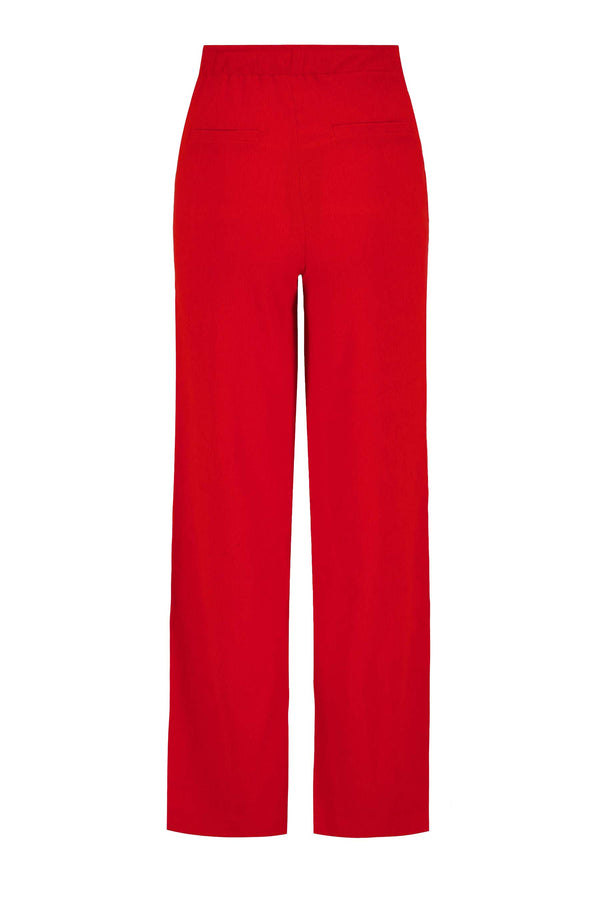 Zusss Crincle Broek Recht Model Rood