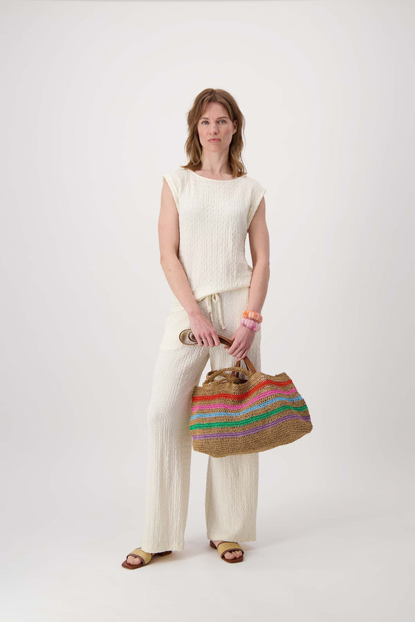 zusss crochet shopper met streep multicolor