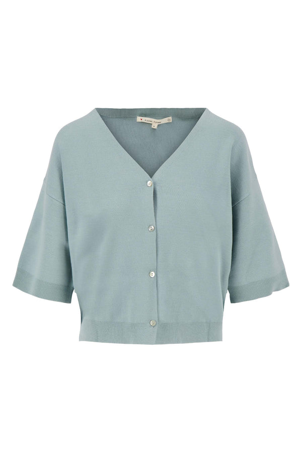 Zusss Fijnbrei Vestje Vergrijsd Blauw