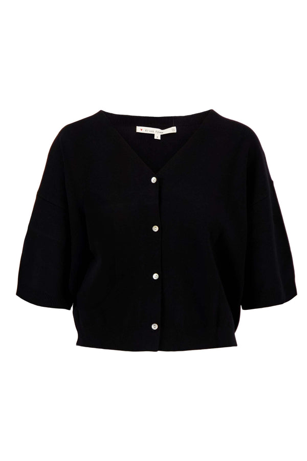 Zusss Fijnbrei Vestje Zwart