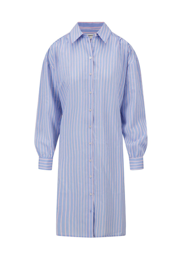 zusss gestreepte blouse jurk blauw / wit