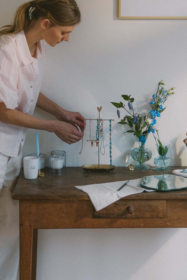 Zusss Geurkaars Glas M Blauw