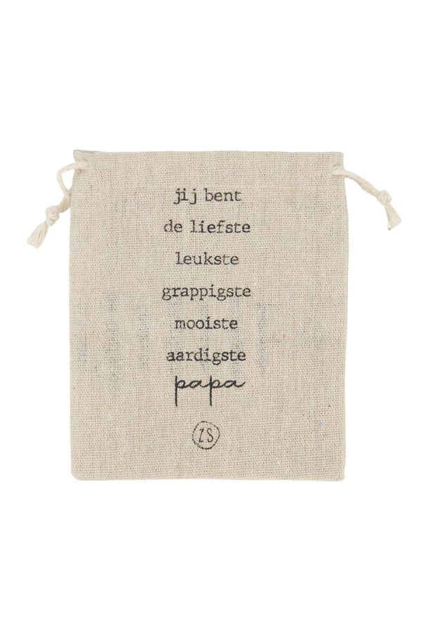 zusss geurkaars in katoenen zakje papa wit