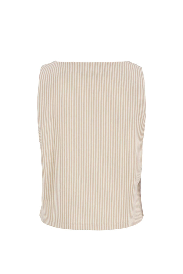 Zusss Gilet Streepdessin Off White / Ecru