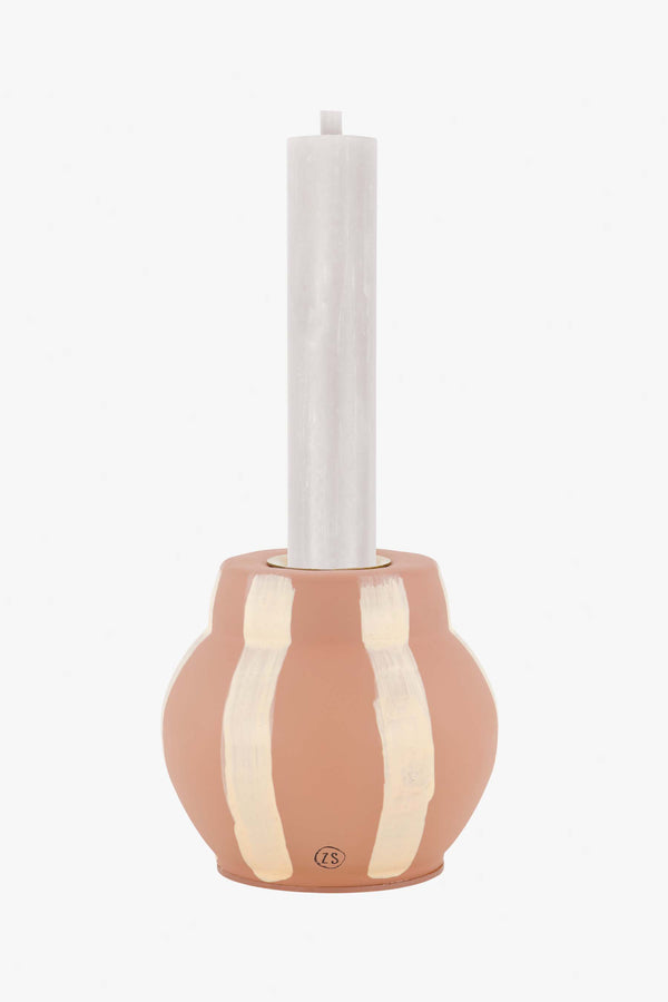 zusss glazen kandelaar met strepen zand