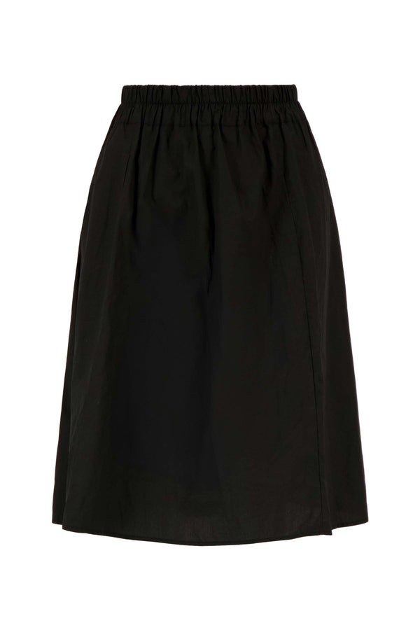 Zusss Halflange Rok Wijd Zwart