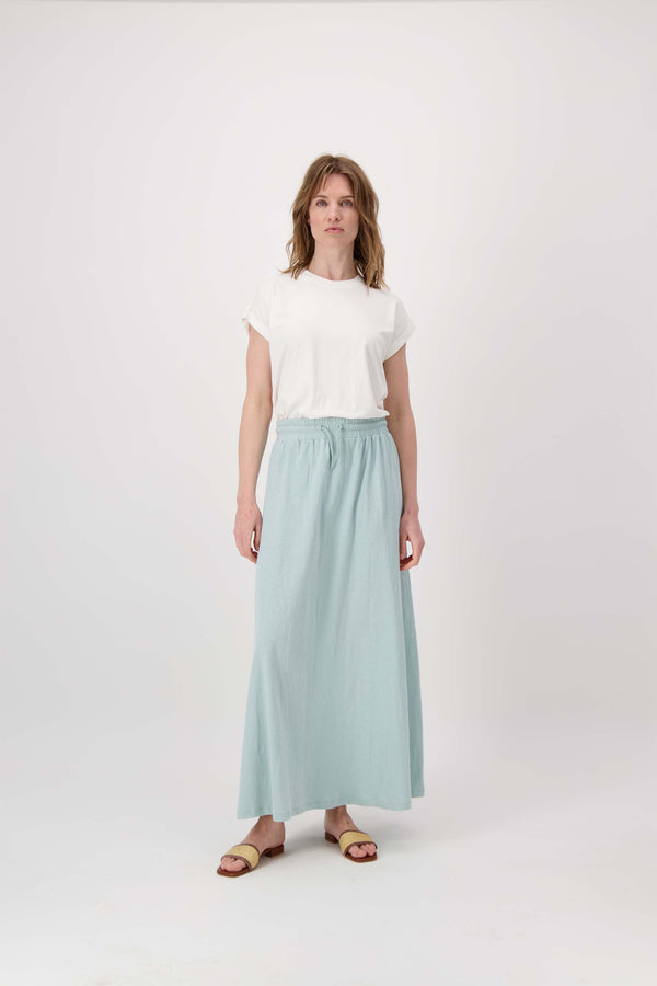 Zusss Jersey Top Opgerolde Mouw Wit