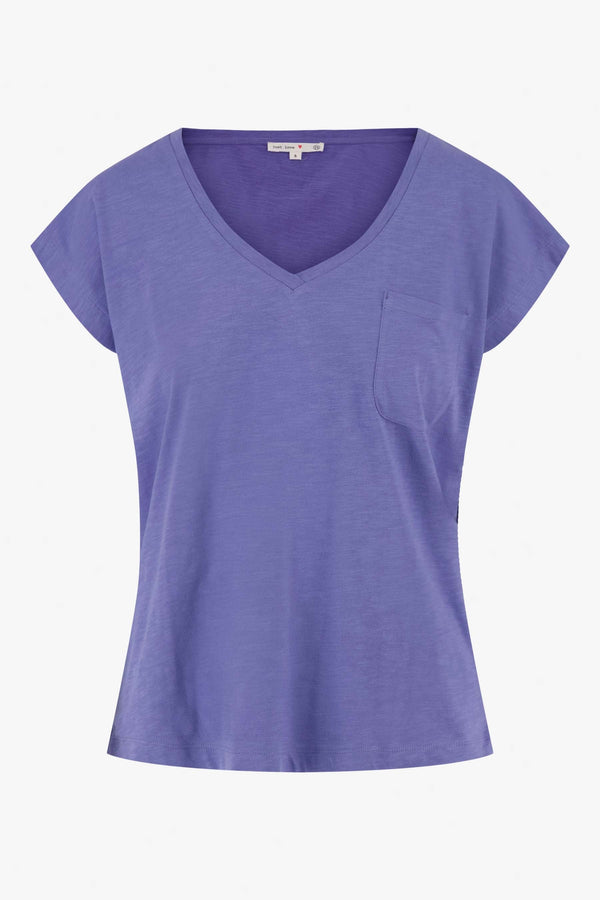 Zusss Jersey Top Paarsblauw