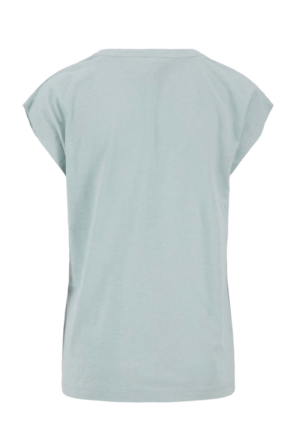 Zusss Jersey Top Vergrijsd Blauw