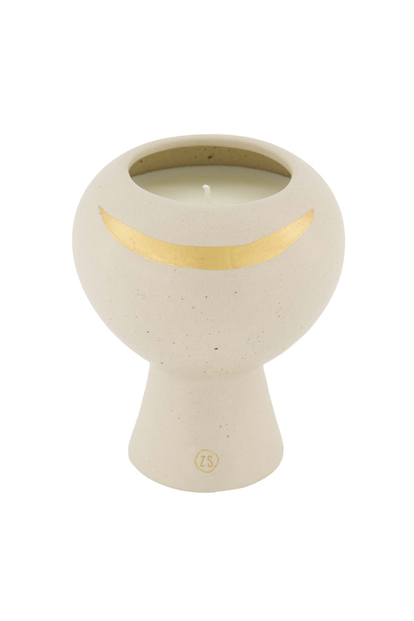 Zusss Keramieken Geurkaars Met Gouden Streep Zand