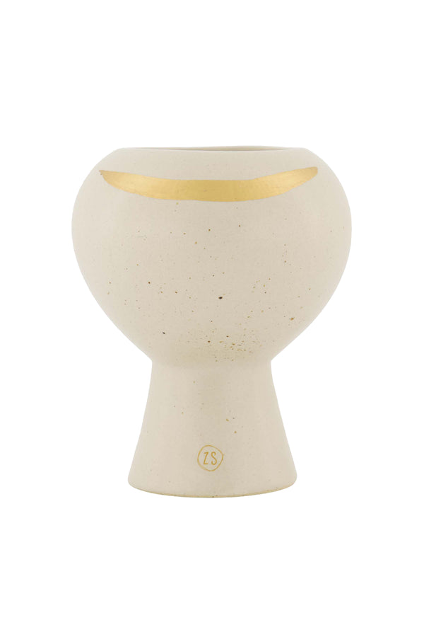 zusss keramieken geurkaars met gouden streep zand