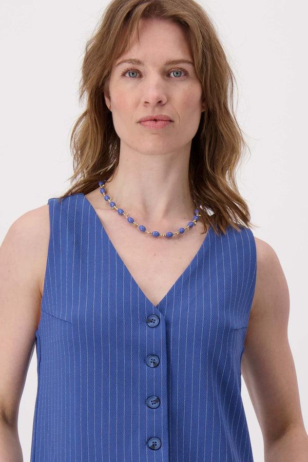 zusss ketting met druppel kraaltjes lavenderblauw