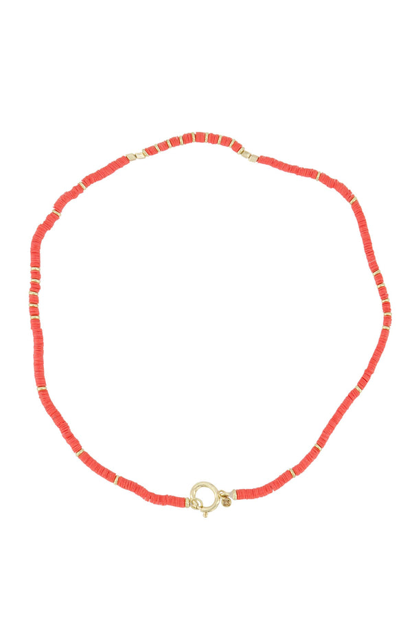 zusss ketting van kraaltjes oranjerood