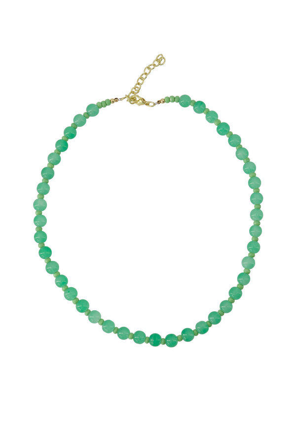 zusss ketting van kralen jadegroen