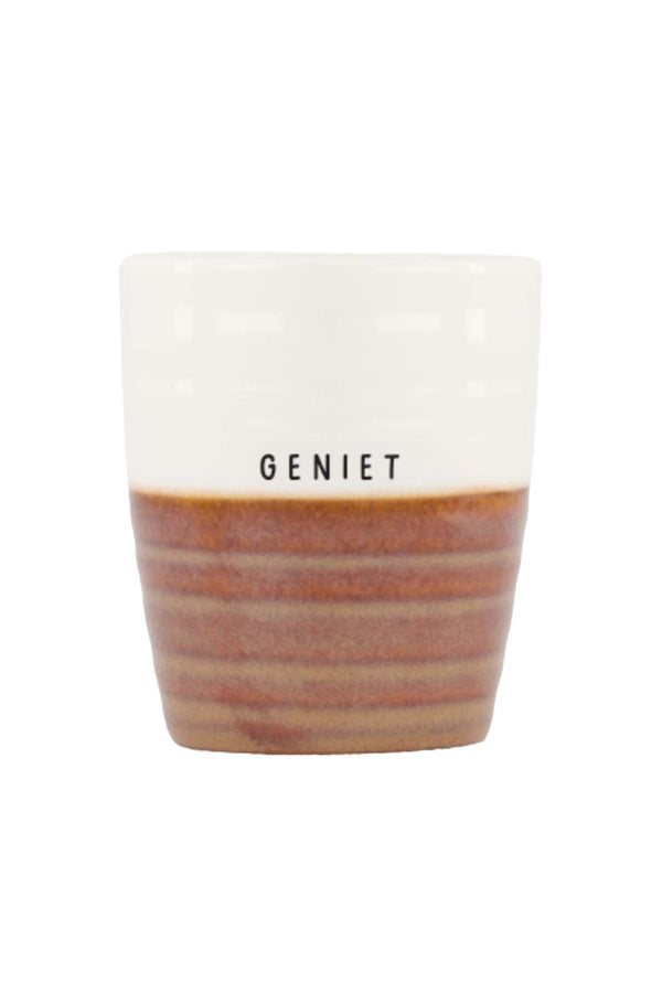 zusss koffiemok geniet brique / wit
