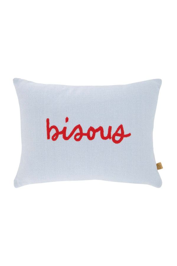 Zusss Kussen Bisous 25x35cm Blauw / Rood