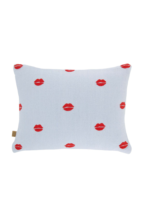 Zusss Kussen Bisous 25x35cm Blauw / Rood