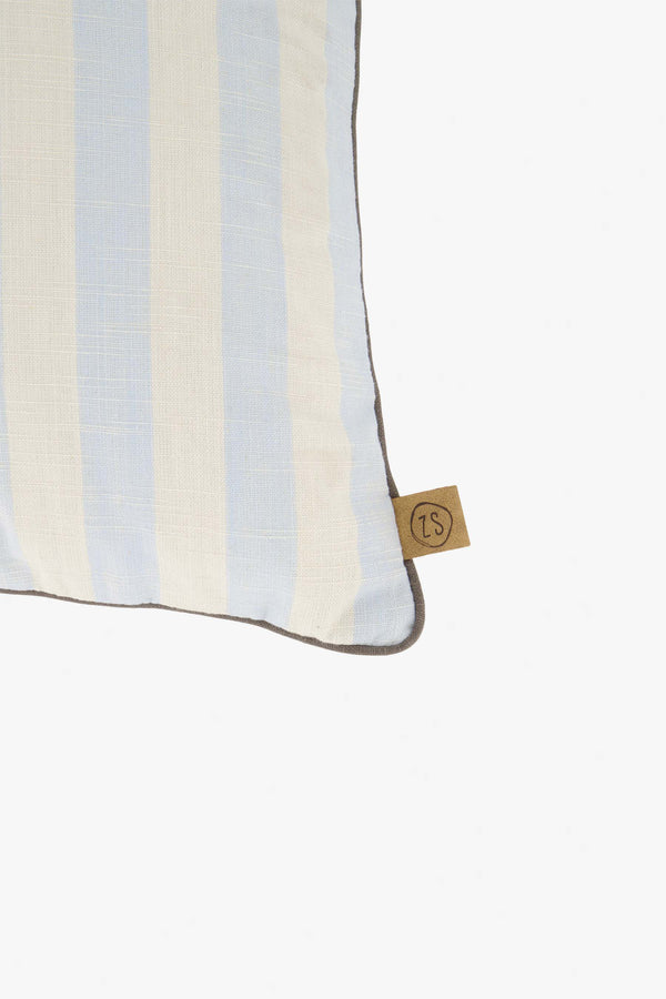 Zusss Kussen Hartje Streep 45x45cm Zand / Blauw