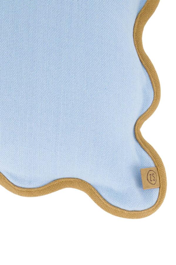 Zusss Kussen Schulp 45x45cm Blauw / Camel