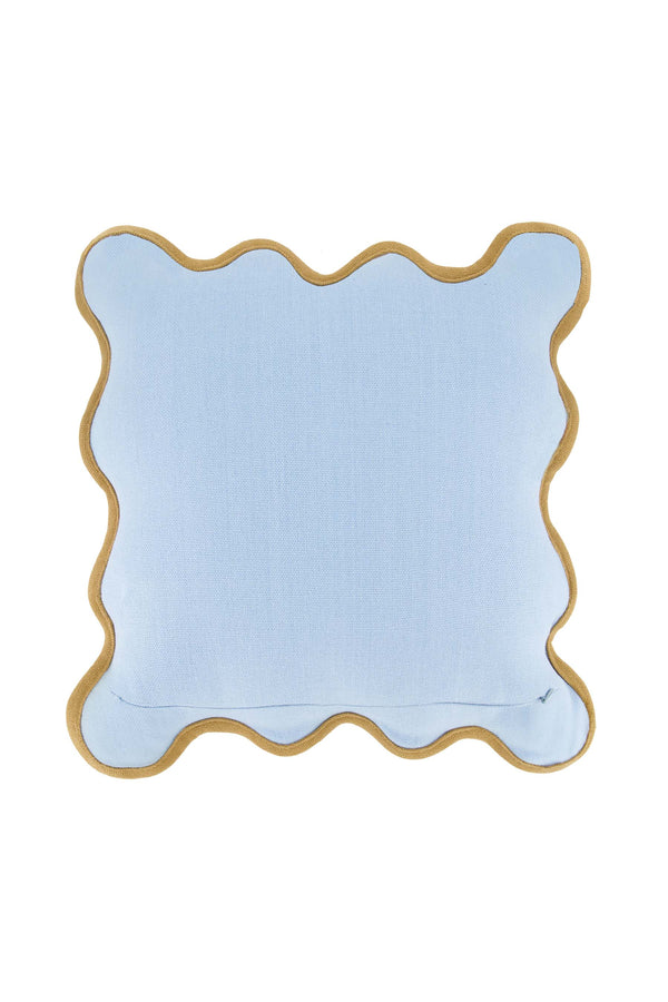 Zusss Kussen Schulp 45x45cm Blauw / Camel