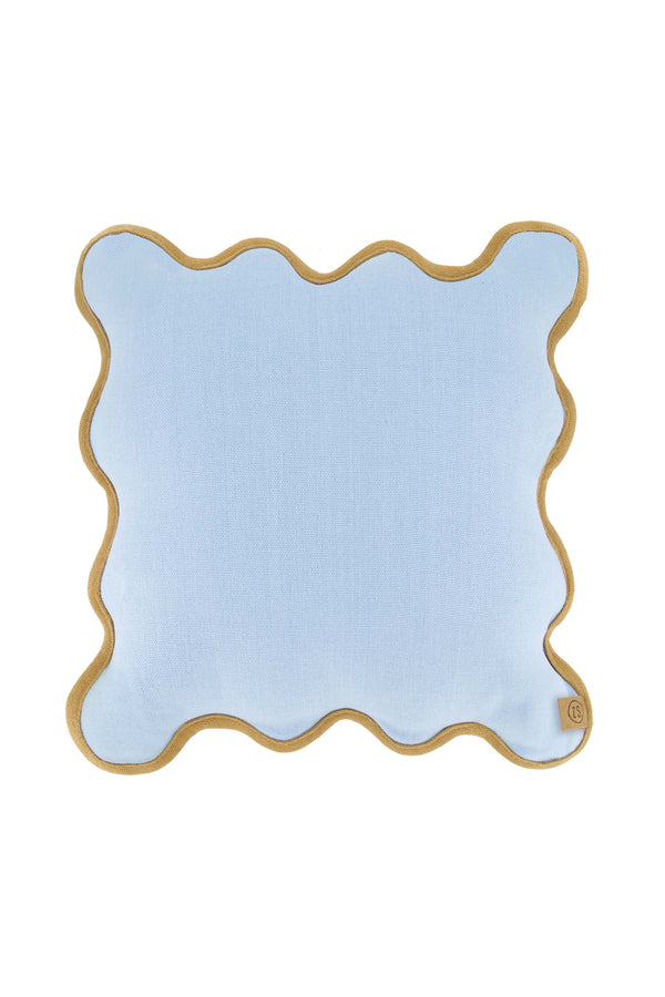 Zusss Kussen Schulp 45x45cm Blauw / Camel