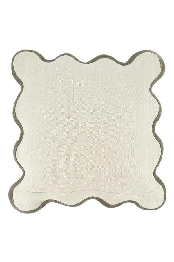 zusss kussen schulp 45x45cm zand / antracietgrijs