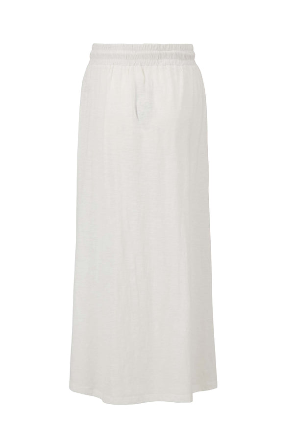 Zusss Lange Wijde Jersey Rok Off White