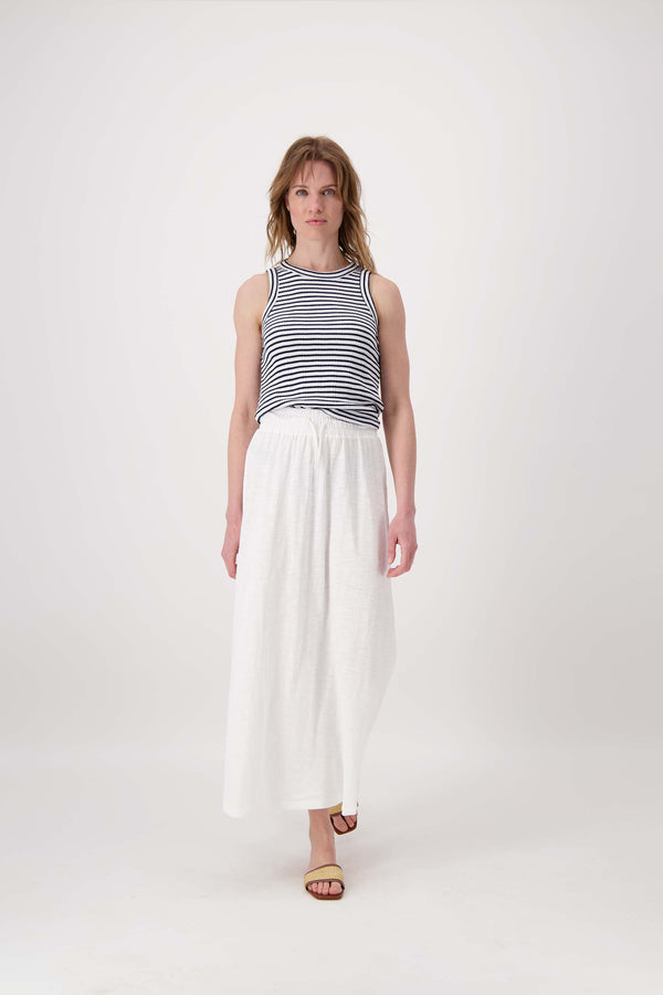 zusss lange wijde jersey rok off white