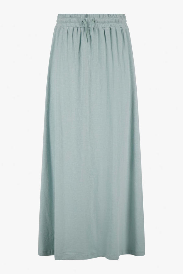 Zusss Lange Wijde Jersey Rok Vergrijsd Blauw