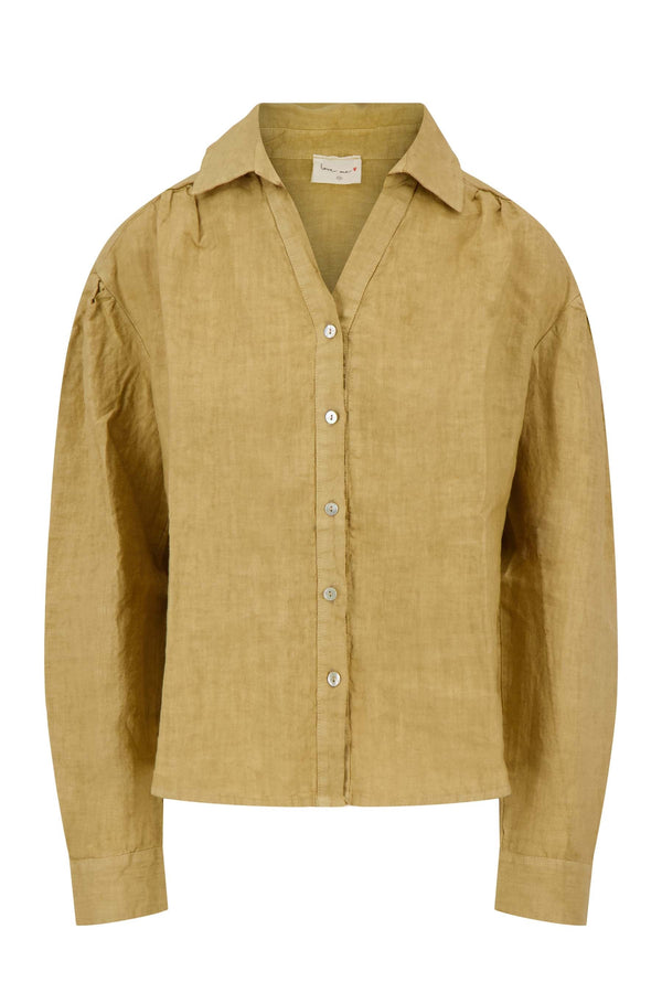 zusss linnen blouse taupe