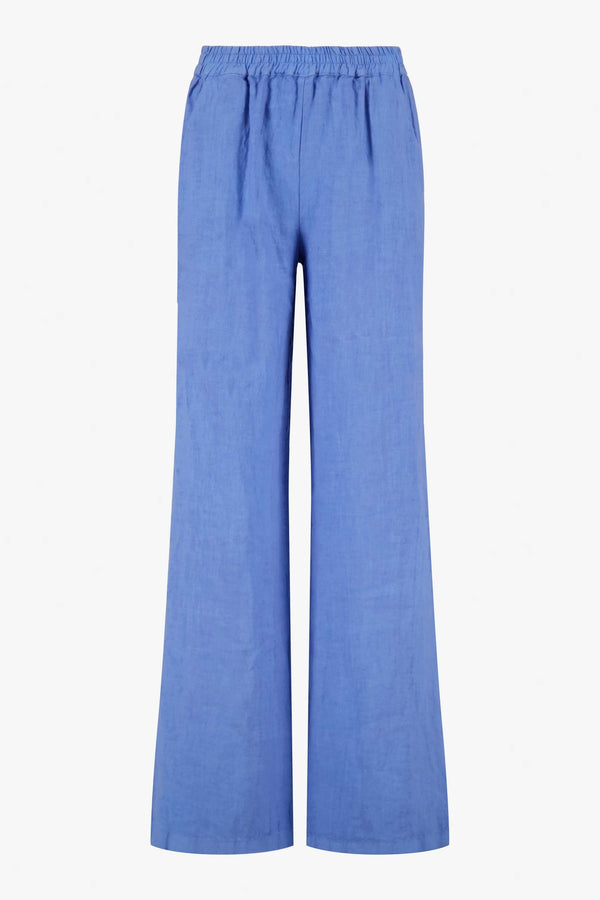 Zusss Linnen Broek Lavenderblauw