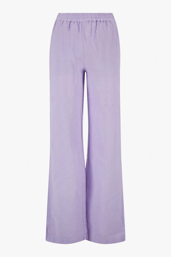 Zusss Linnen Broek Lila