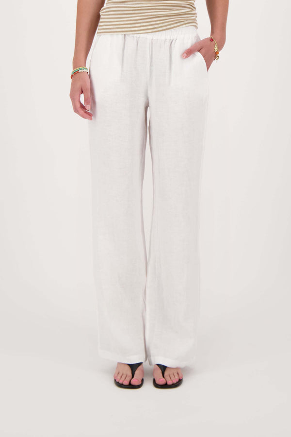 Zusss Linnen Broek Off White
