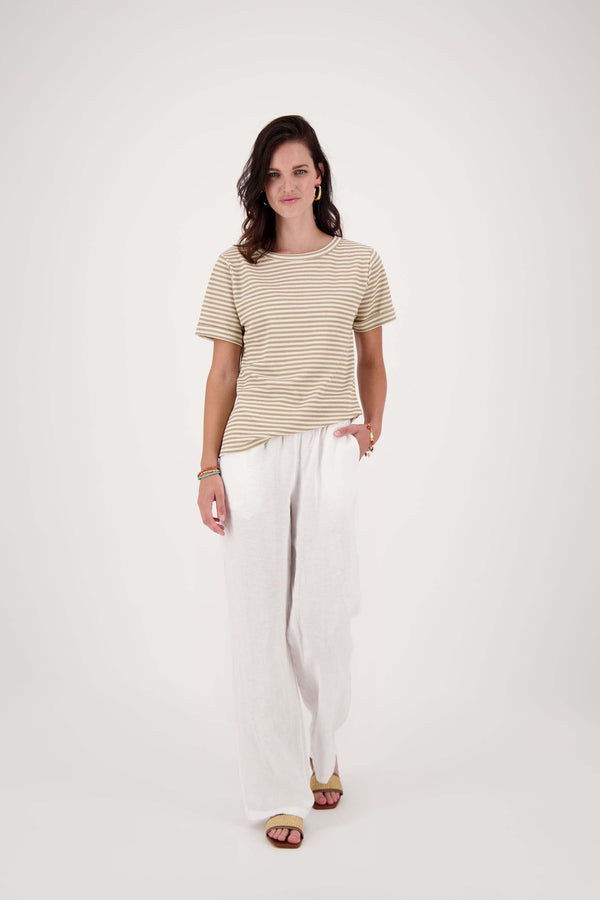 Zusss Linnen Broek Off White